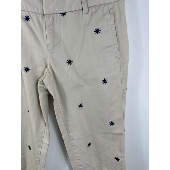 J. Crew Tan Scout Cropped Star Pants Size 0 - Picture 9 of 10